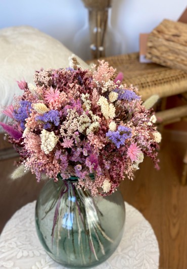 Bouquet de fleurs séchées rose  Mina