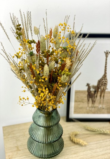 Bouquet de fleurs séchées champêtre