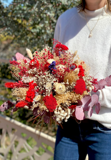 Bouquet de fleurs séchées et stabilisées