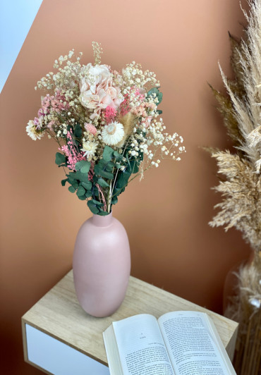 Bouquet de fleurs séchées gypsophile blanc