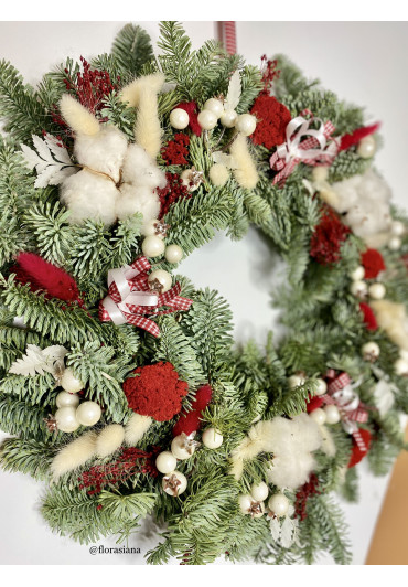 Couronne de l'avent en sapin frais