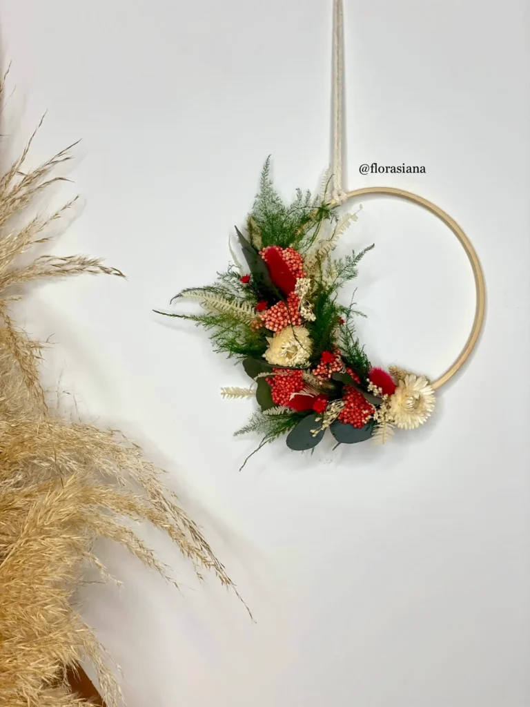 Couronne de fleurs séchées couronne de noël sur mesure