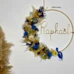 Couronne de fleurs séchées artisanale et personnalisée