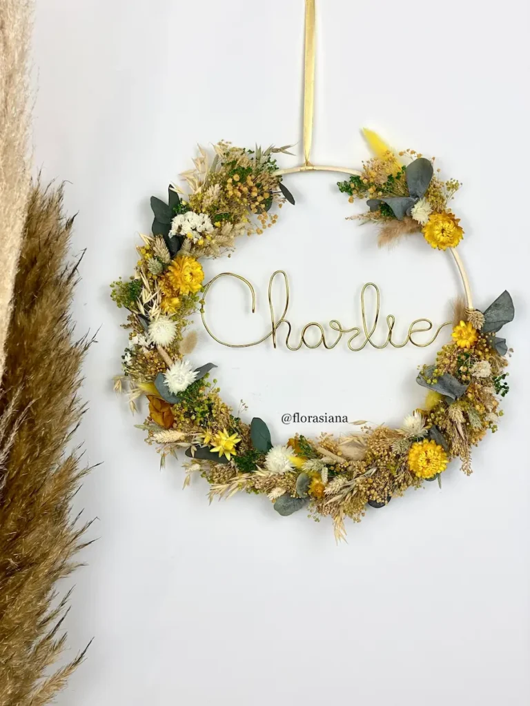 Couronne de fleurs séchées Charlie