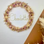 Couronne de fleurs entièrement fleurie personnalisée