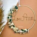 Couronne de fleurs séchées naturelle et champêtre